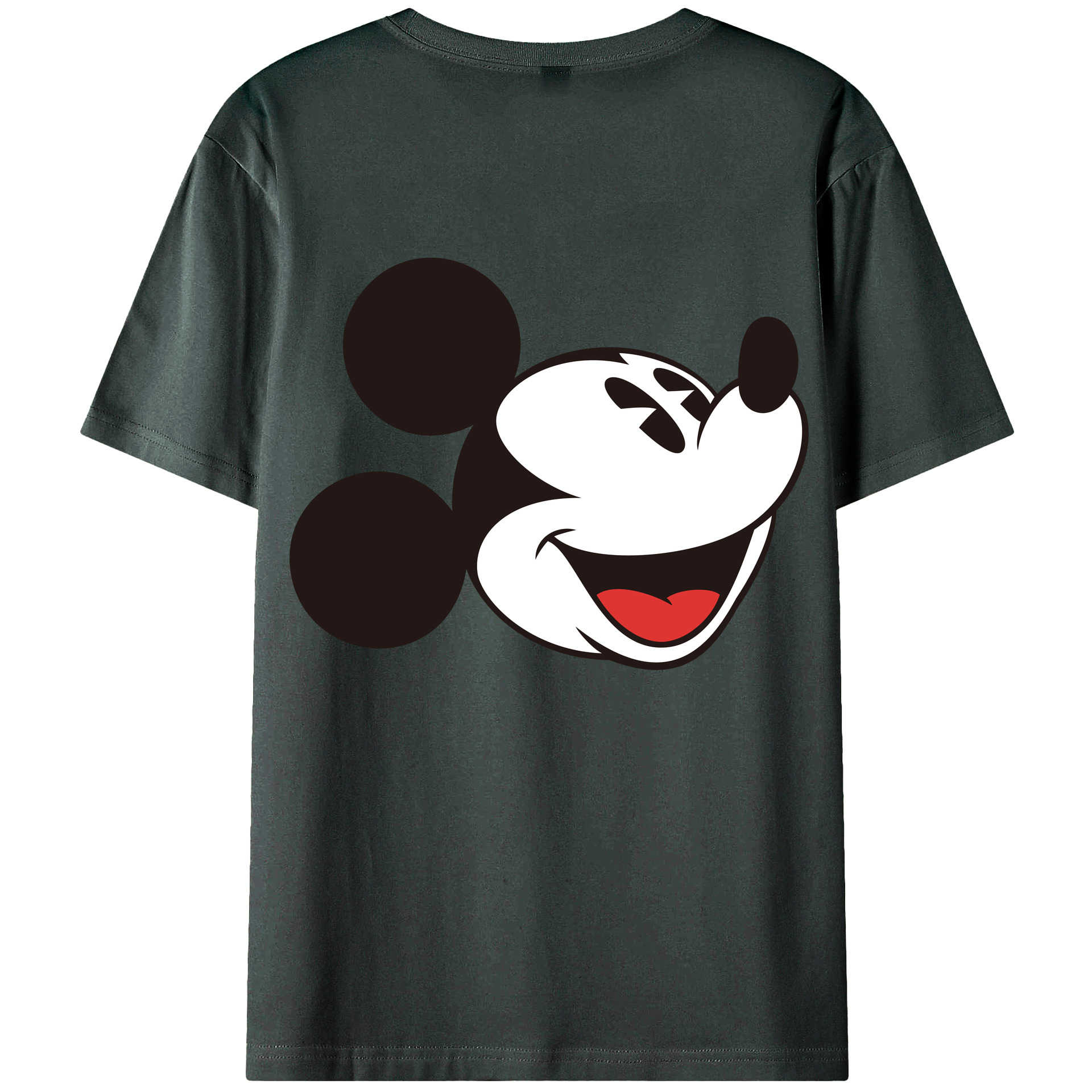 ミッキーマウス Mickey Mouse 綿100％ メンズ半袖Tシャツ（バックプリント） 通気性